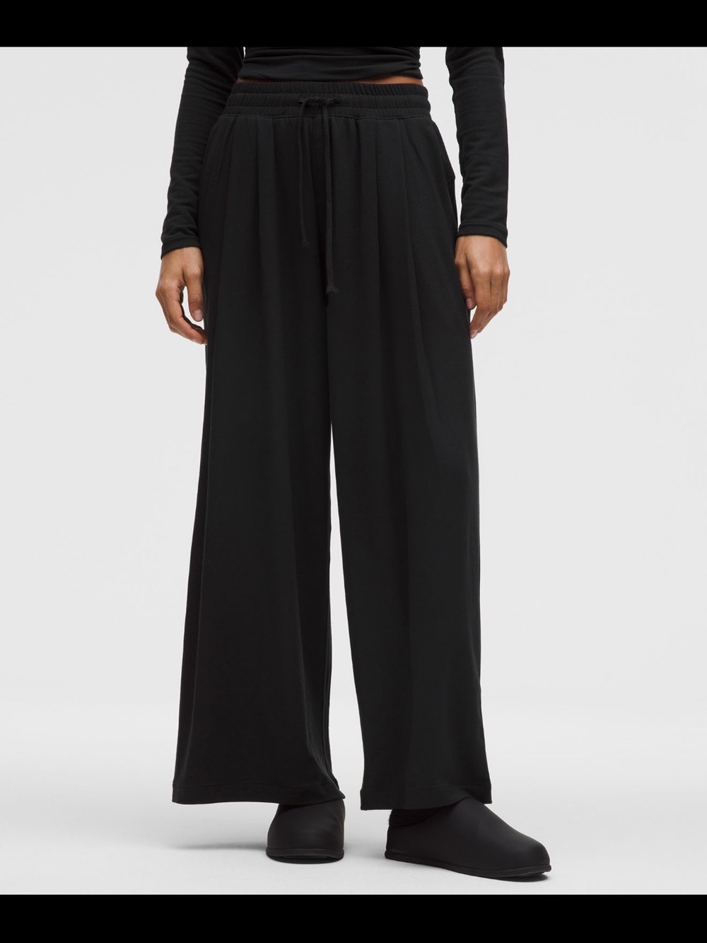 lululemon athletica Black Extra Wide-Leg Lounge Pants Becalm High-rise